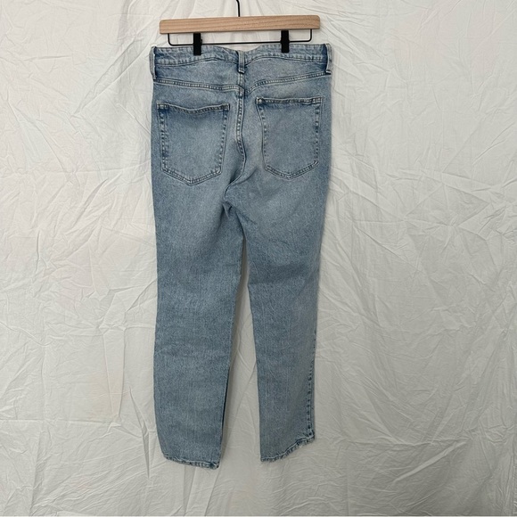 H&M Light Blue Distressed high rise Women Jeans size 12 - Picture 4 of 5